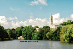 University of Nottingham: View of Trent Building from Highfields Park